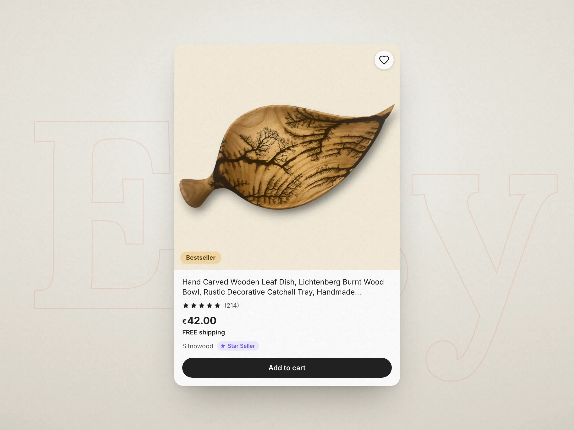Etsy listing