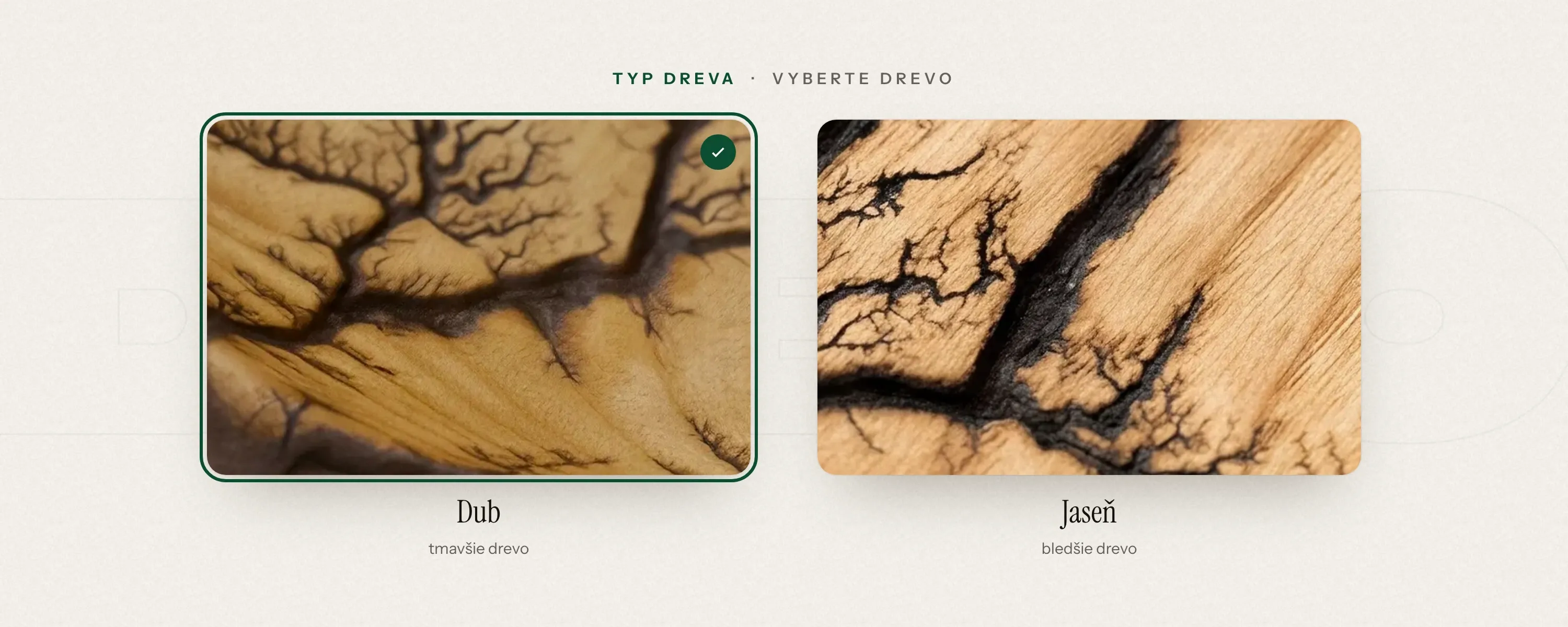 Wood swatches